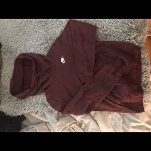 NIKE Slightly Worn Maroon Hoodie US W(S)